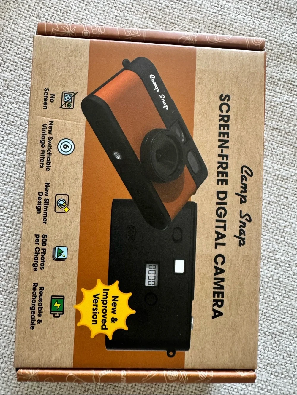 Camr Snap Screen-Free Digital Camera - Black & Orange